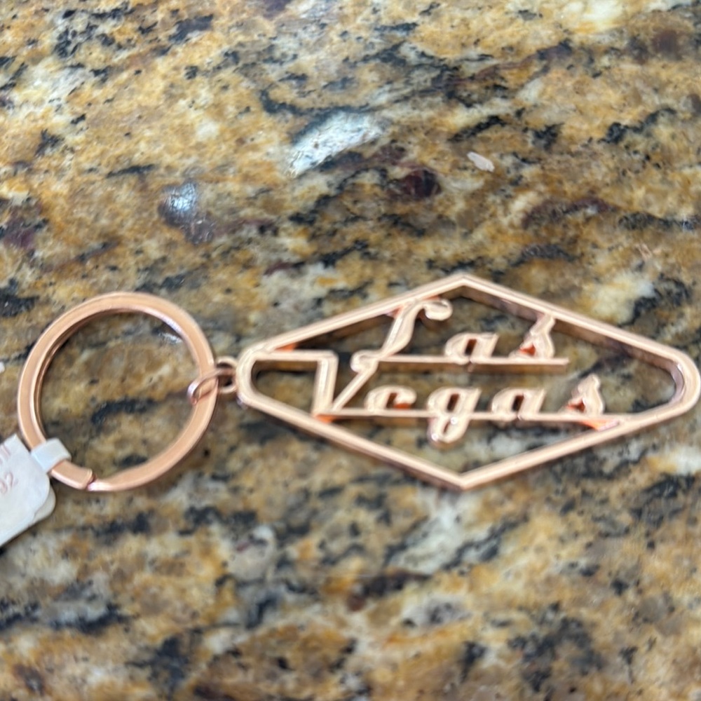 Las Vegas Rose Gold Keychain